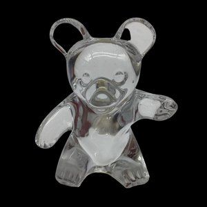 Daum Crystal Bear Figurine, Signed